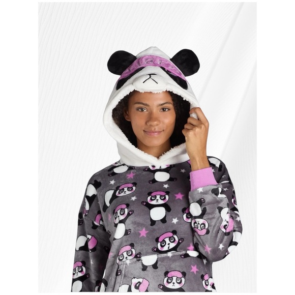 HOLIDAY TIME WOMEN’S PANDA LOUNGER WITH HOOD🐼 - Picture 2 of 8